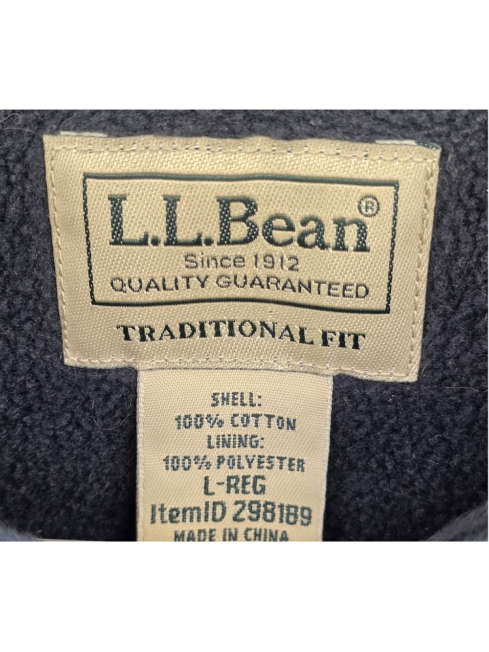 L.L.Bean Fleece Lined Flannel Shirt Jacket Mens L Blue Plaid Workwear - Picture 4 of 12